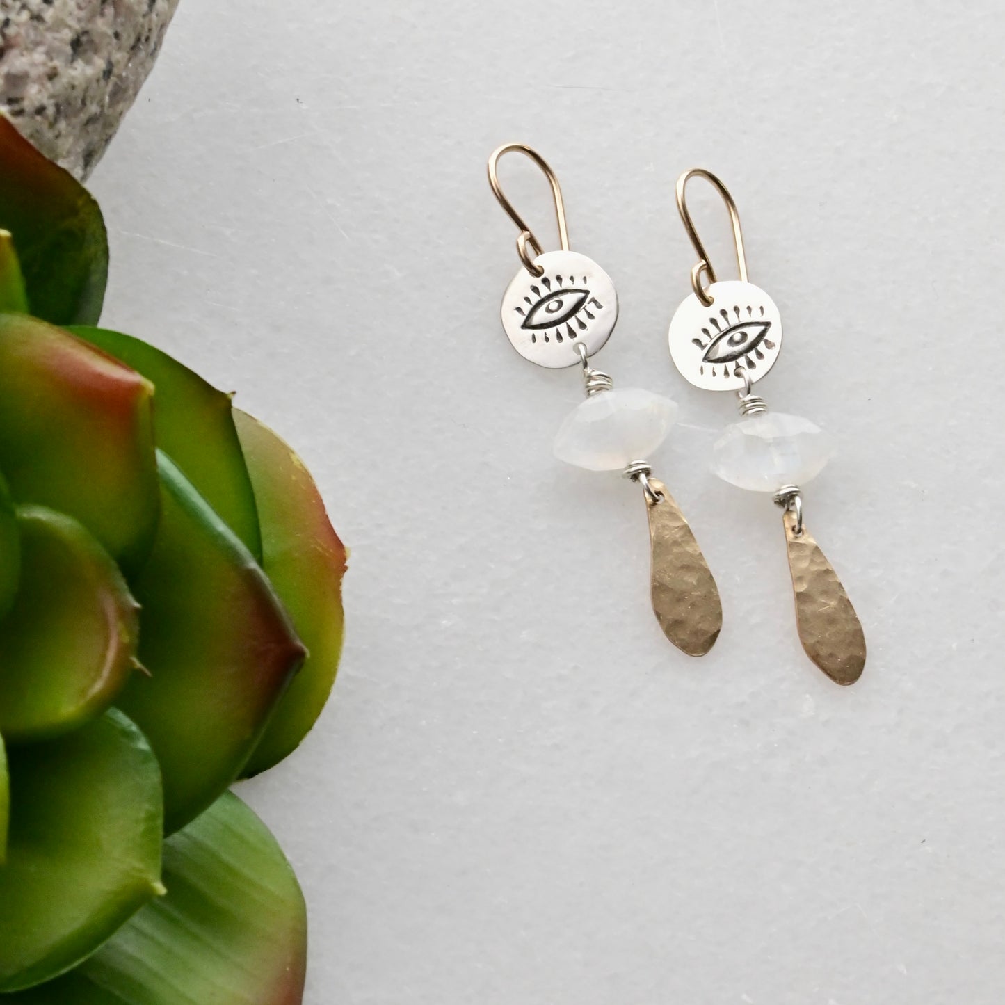 Gold Essentials: Moonstone Earrings