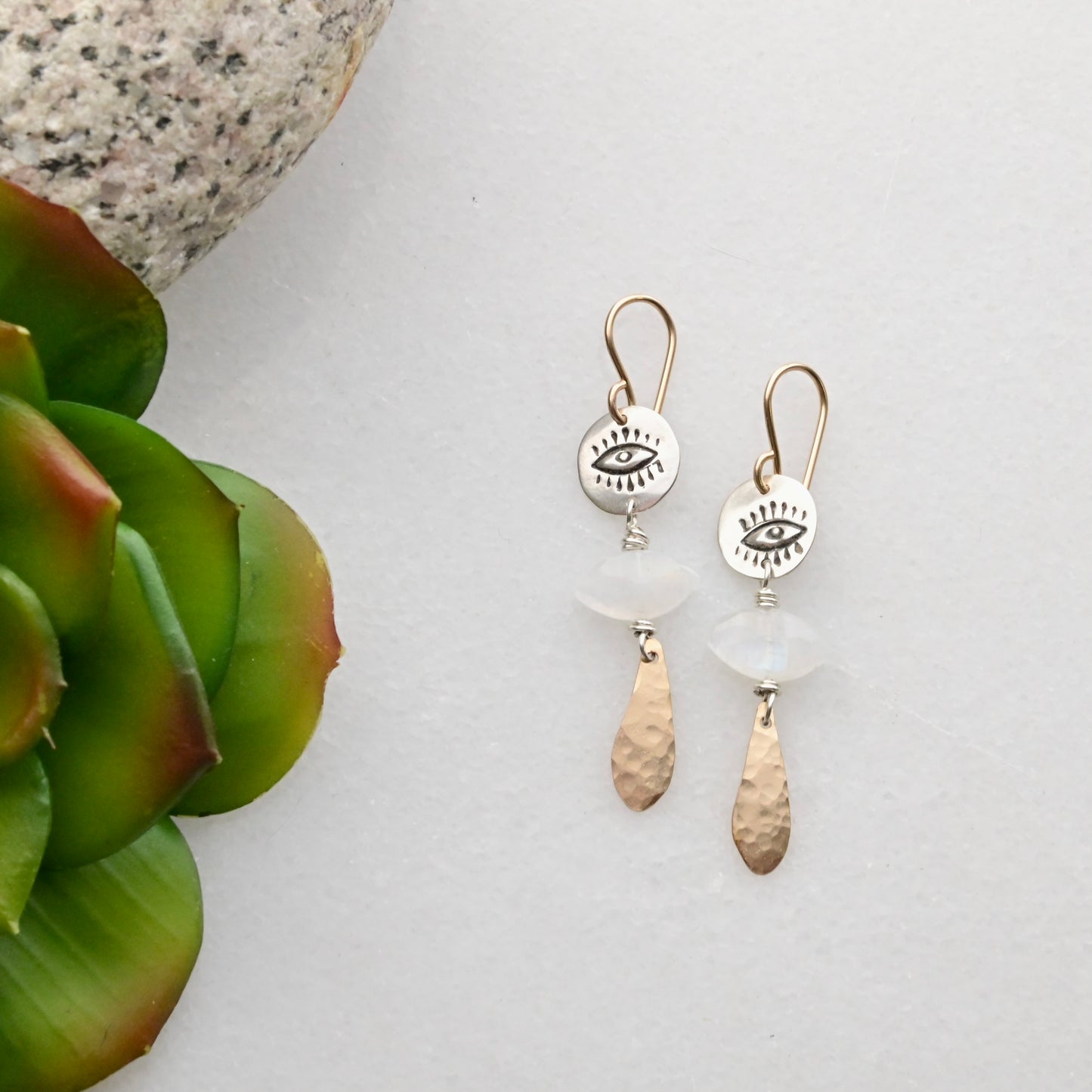 Gold Essentials: Moonstone Earrings