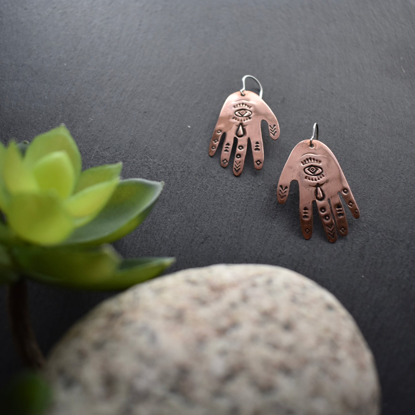 Copper Creations: Hand Earrings