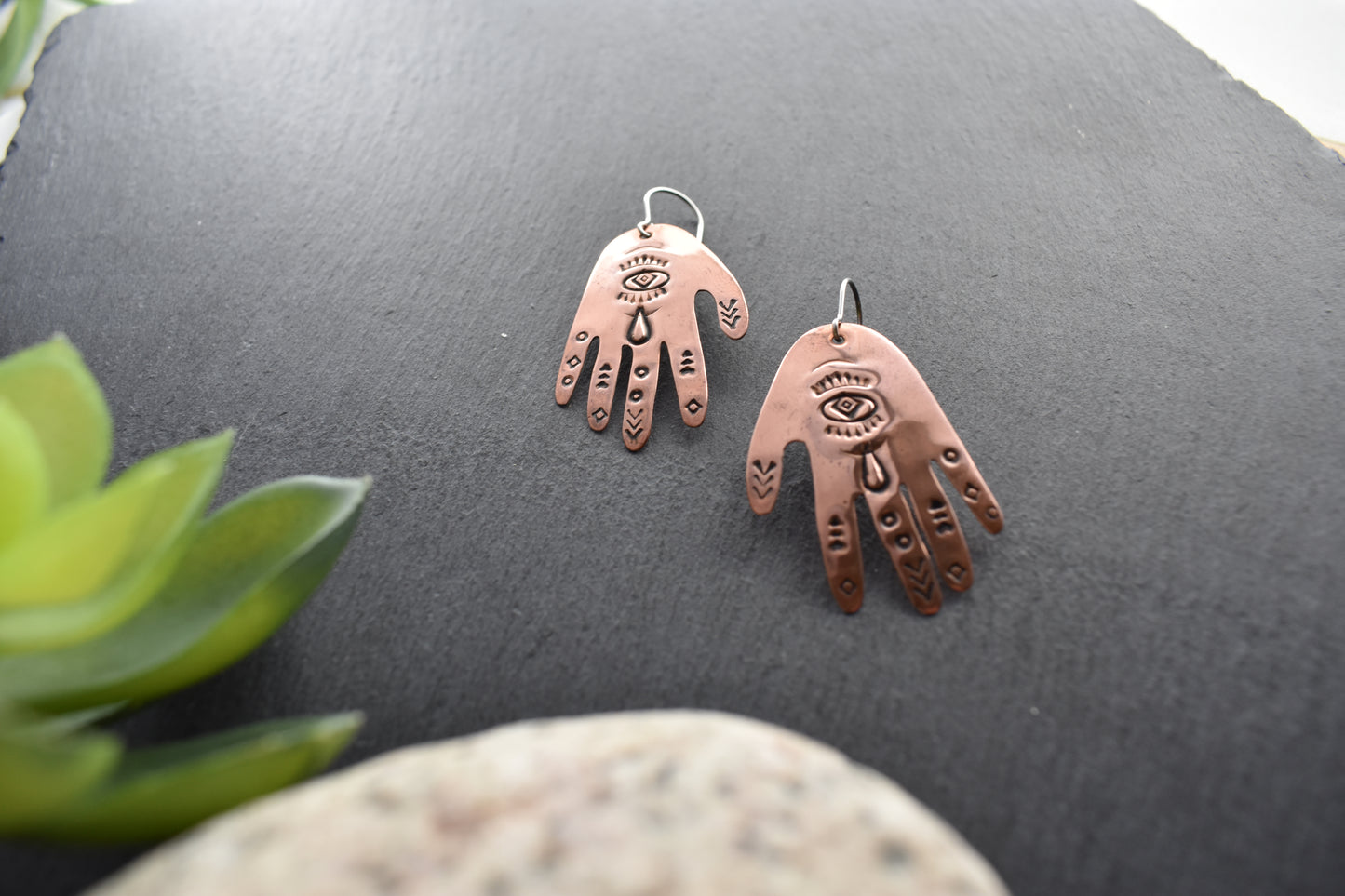 Copper Creations: Hand Earrings