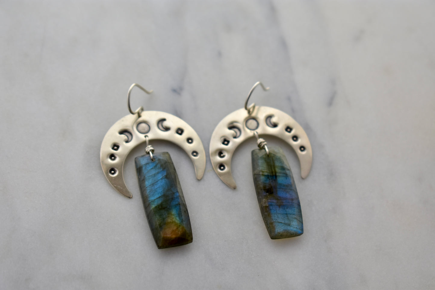 Silver Elements: Laborite Earrings