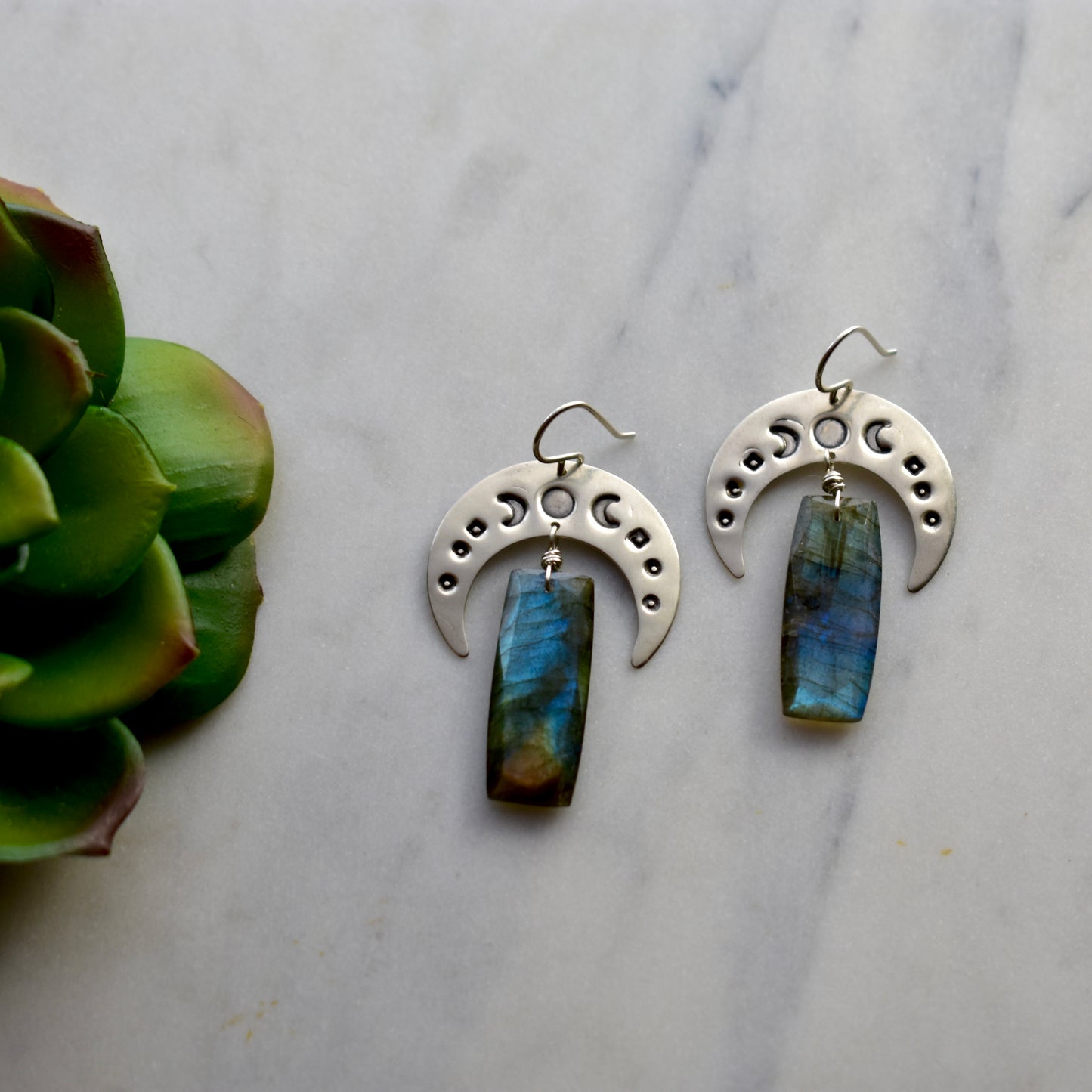 Silver Elements: Laborite Earrings