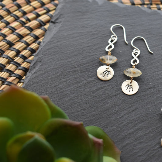 Silver Elements: Rutilated Quartz + Mixed Metals