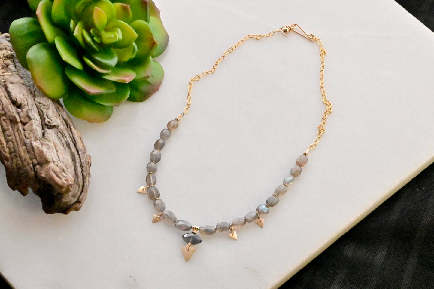 Gold Essentials: Labradorite Necklace