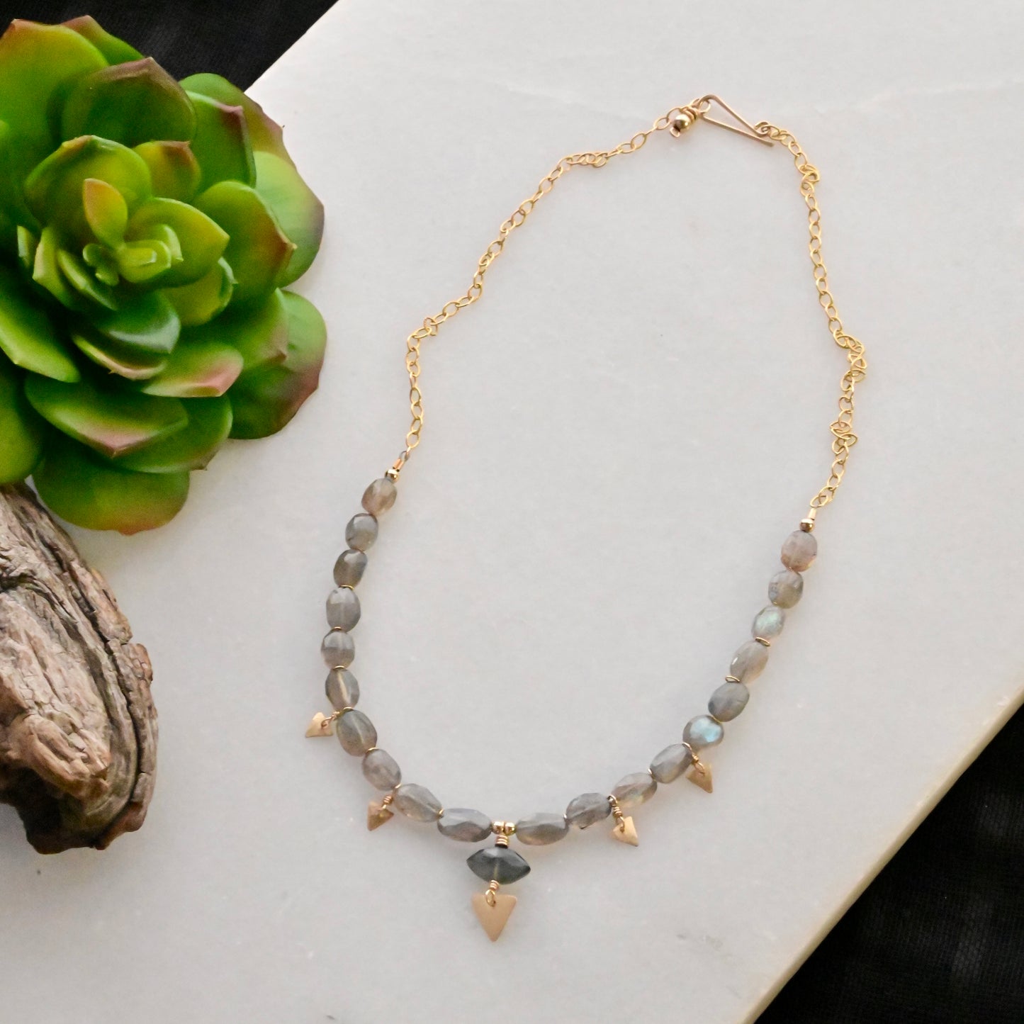 Gold Essentials: Labradorite Necklace