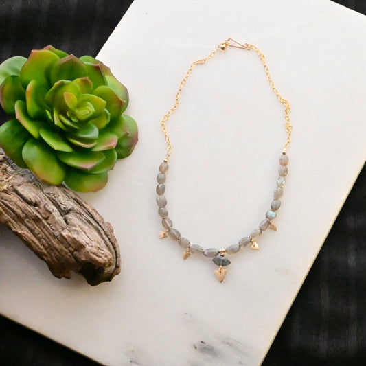 Gold Essentials: Labradorite Necklace