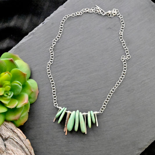 Sticks & Stones: Turquoise + Silver Necklace