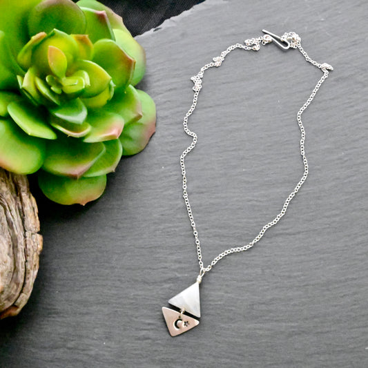 Silver Elements: Moonstone Necklace