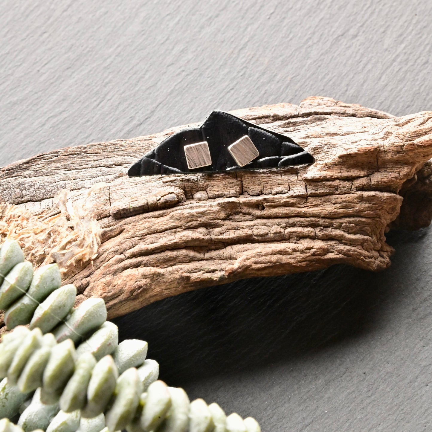Silver Elements: Saw-Tooth Stud Earrings