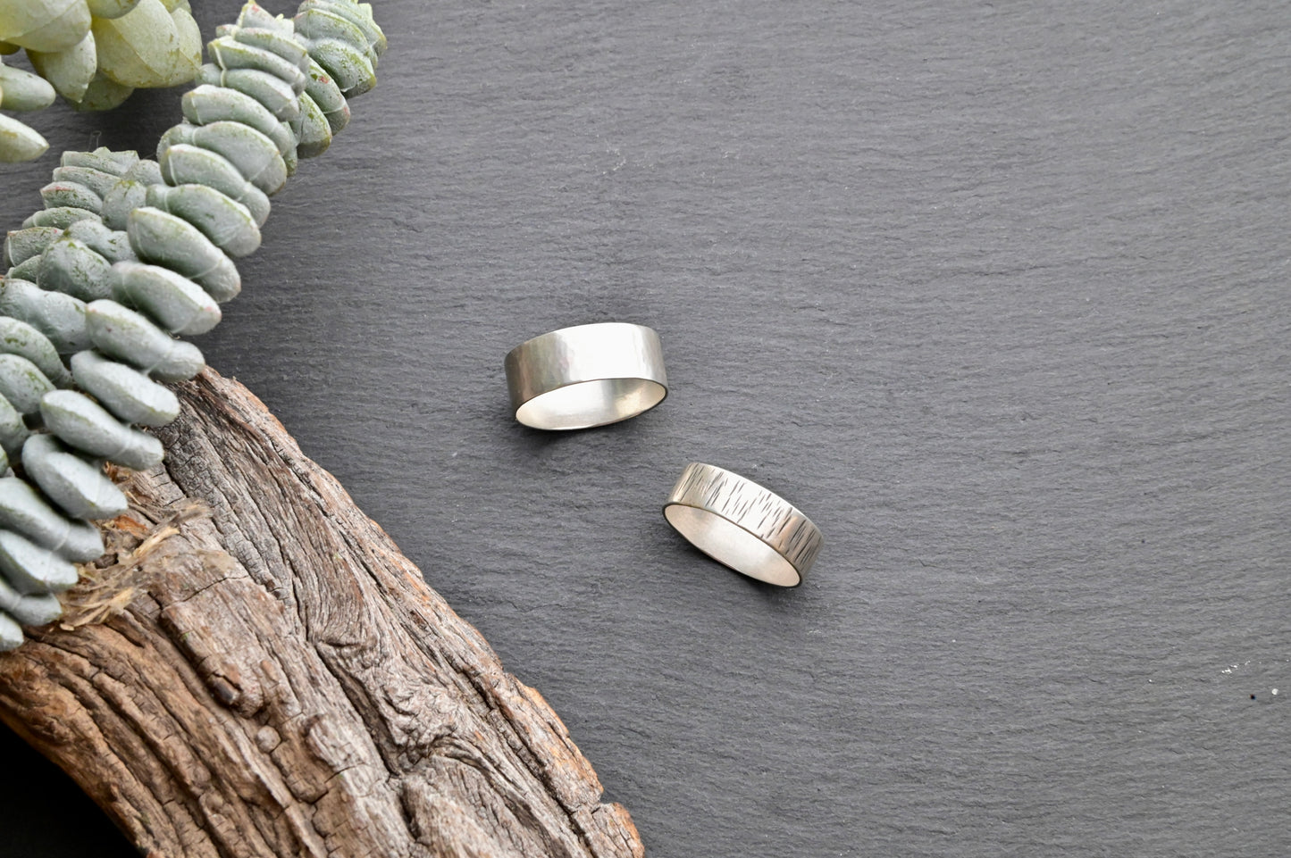 Silver Elements: Wide-Band Rings