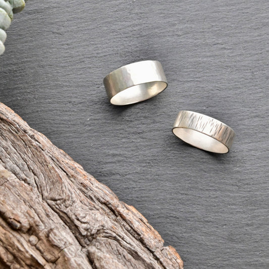 Silver Elements: Wide-Band Rings