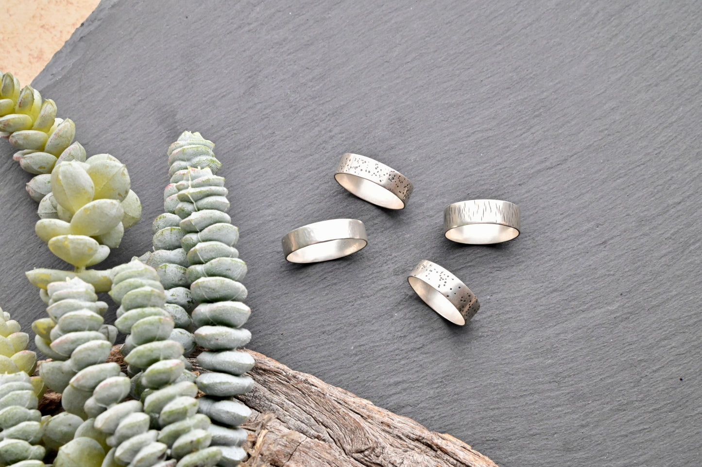 Silver Elements: Textured Rings