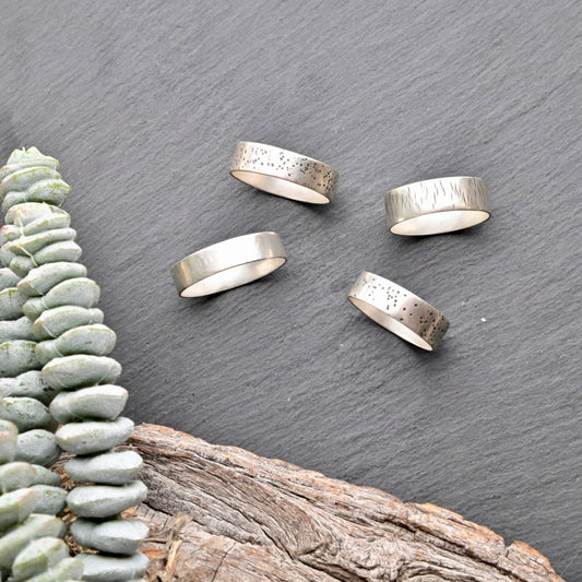 Silver Elements: Textured Rings