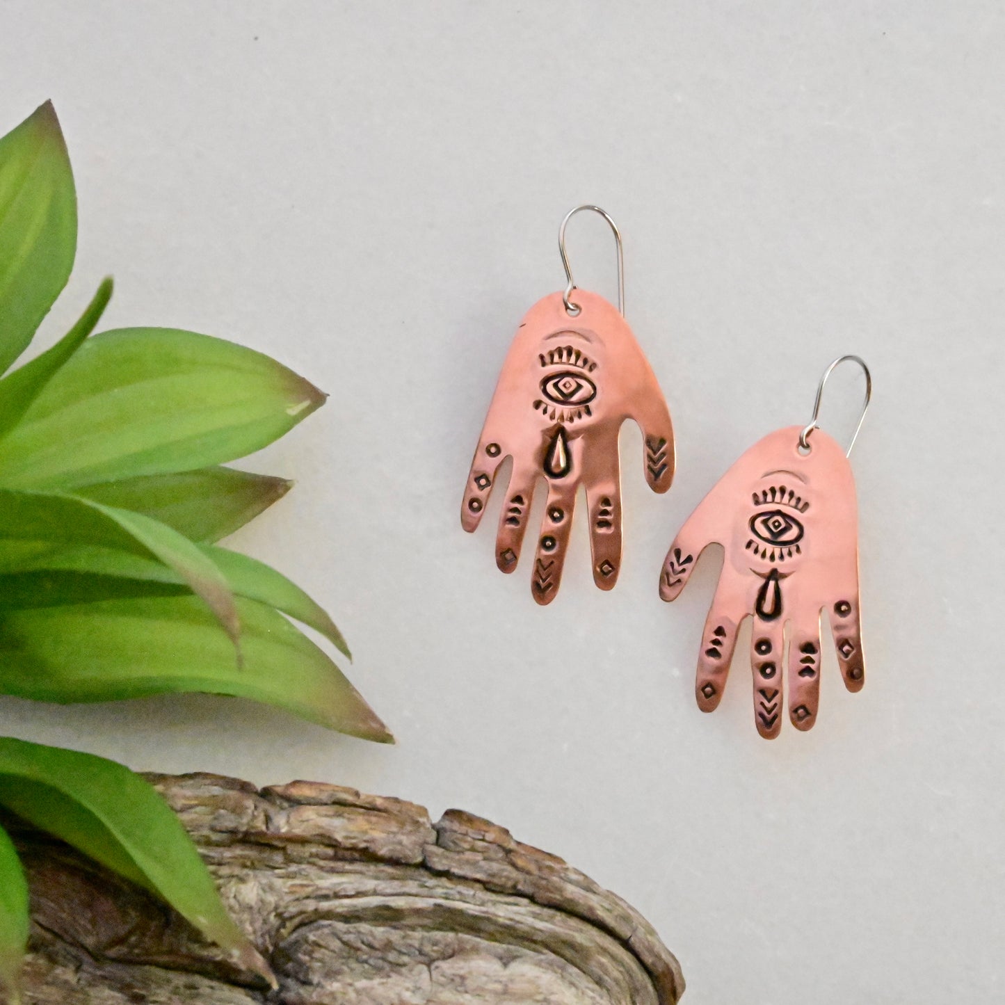 Copper Creations: Hand Earrings