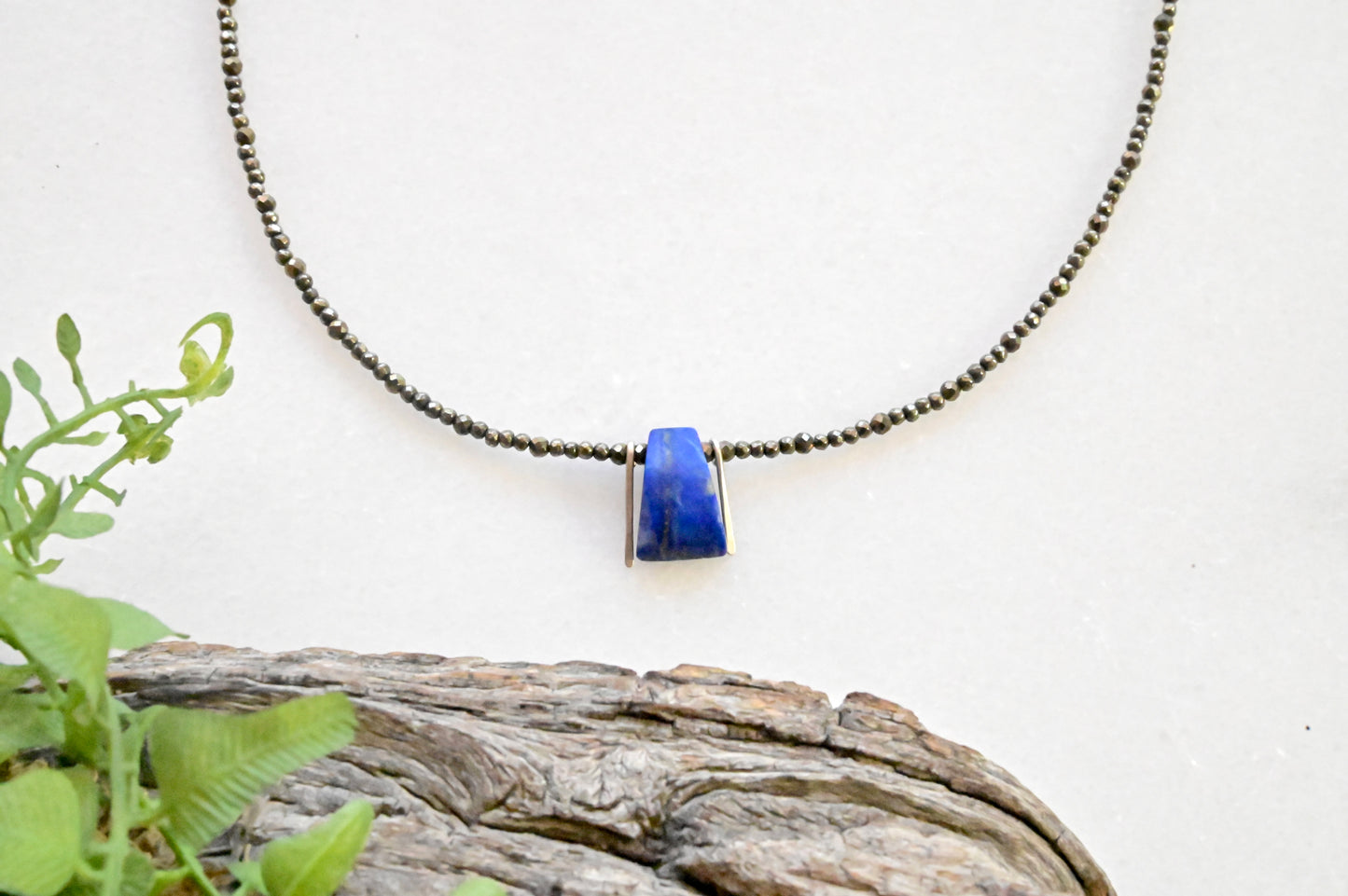 Sticks & Stones: Lapis Lazuli + Pyrite Necklace