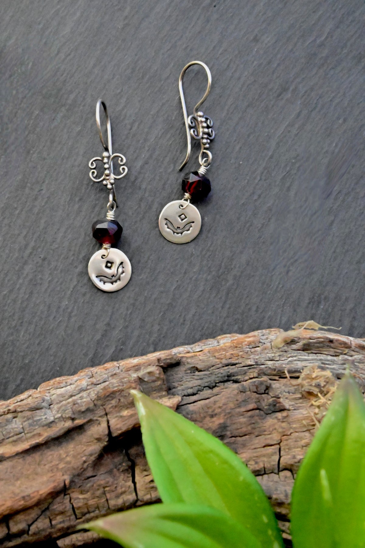 Silver Elements Bat Earrings