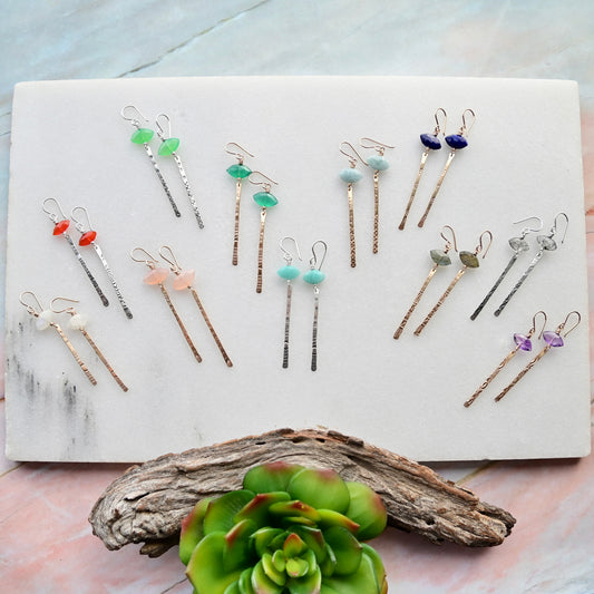 Sticks & Stones Gemstone "Eye" Earrings