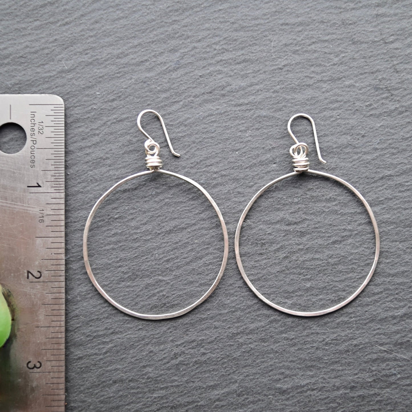 Hammered Hoops: Classic Hoop Earrings in Silver or Gold
