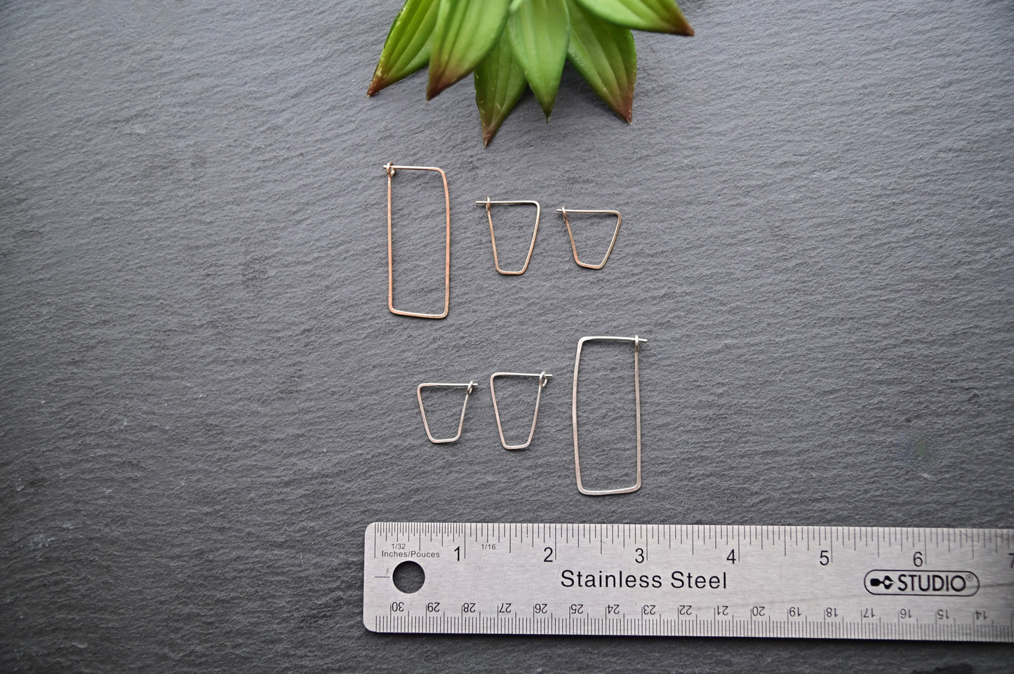 Hammered Hoops: Square Infinity Hoops in Gold or Silver