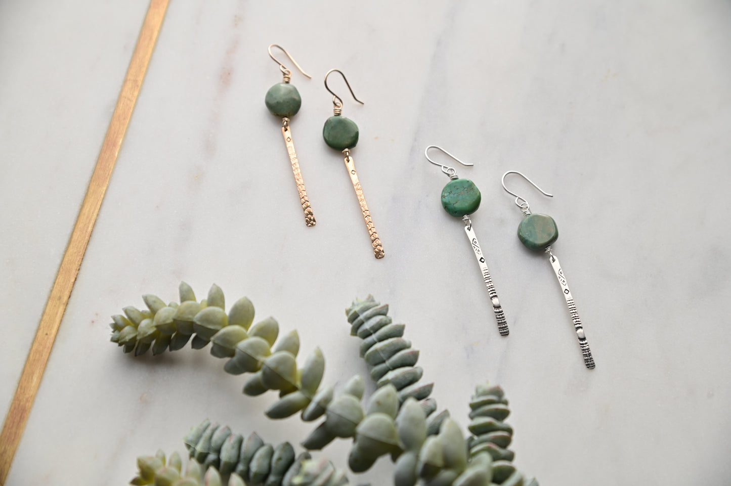 Sticks & Stones: Turquoise Earrings