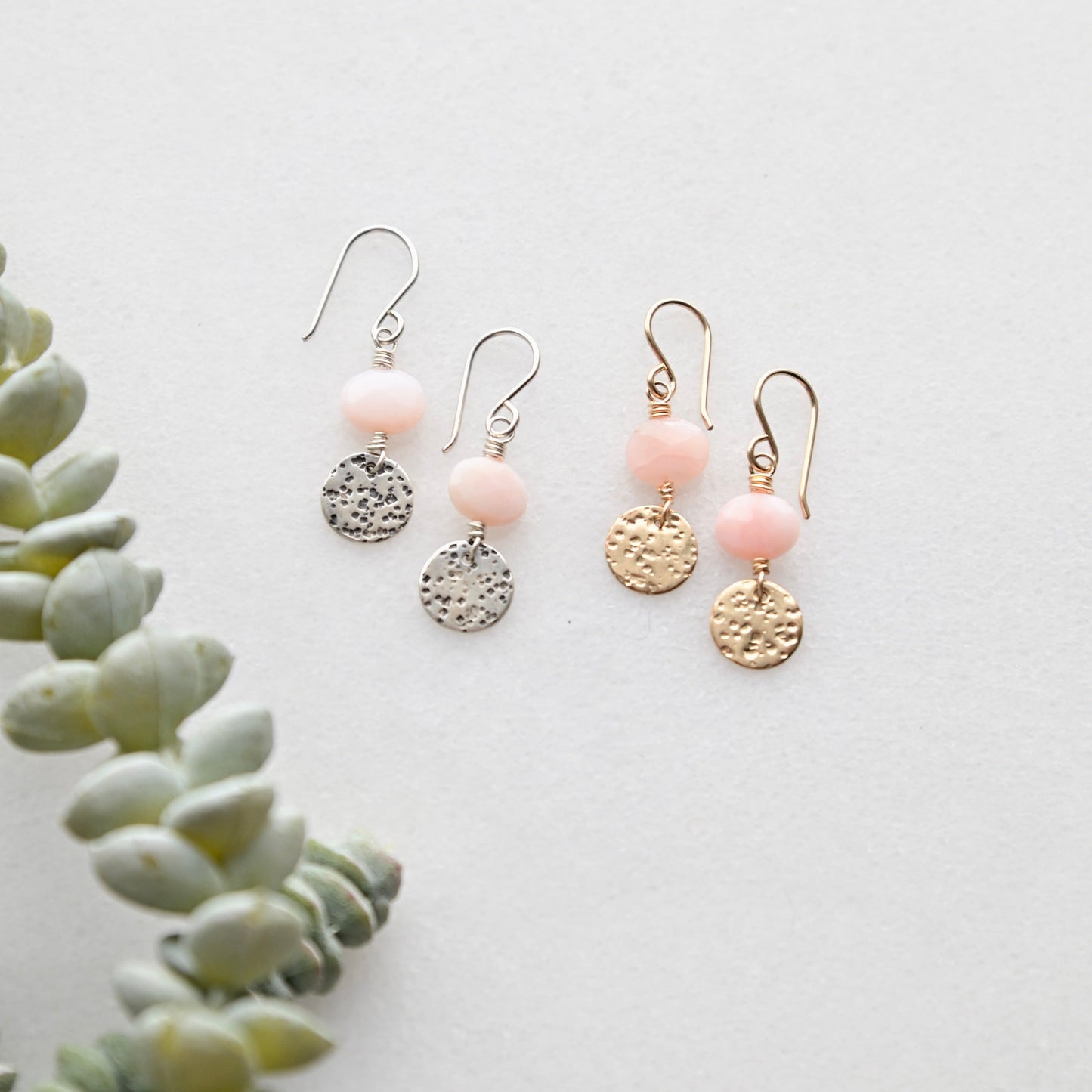 Mini Moon Gemstone Earrings