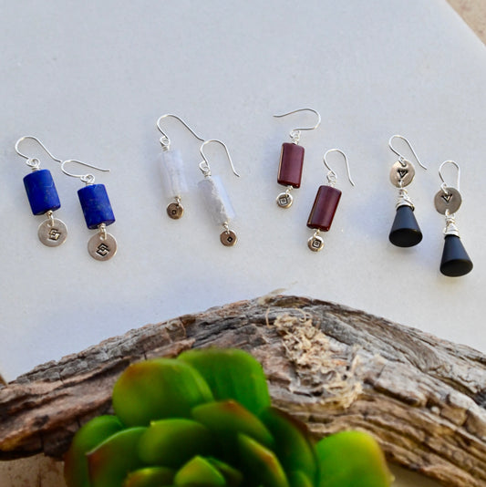 Silver Elements: Gemstone Earrings