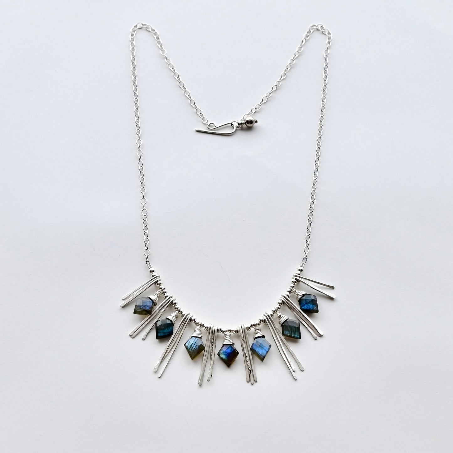 Sticks & Stones: Labradorite + Silver Necklace