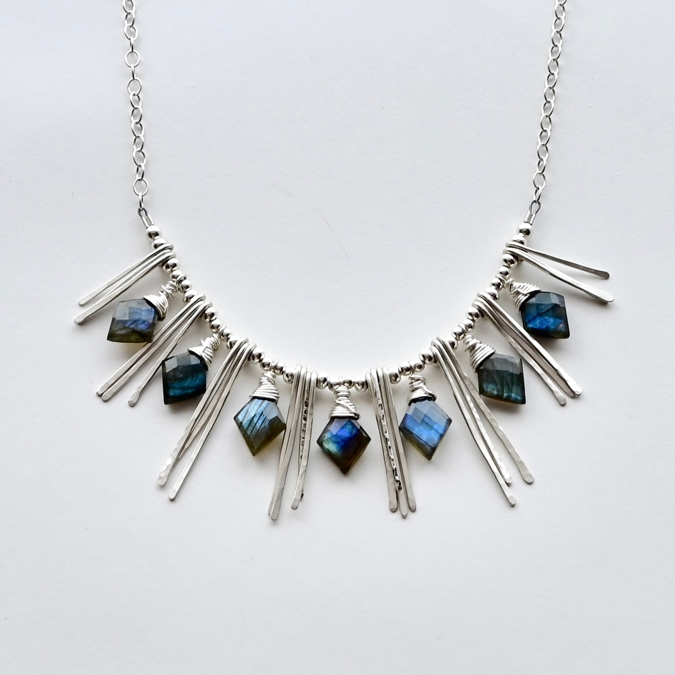 Sticks & Stones: Labradorite + Silver Necklace