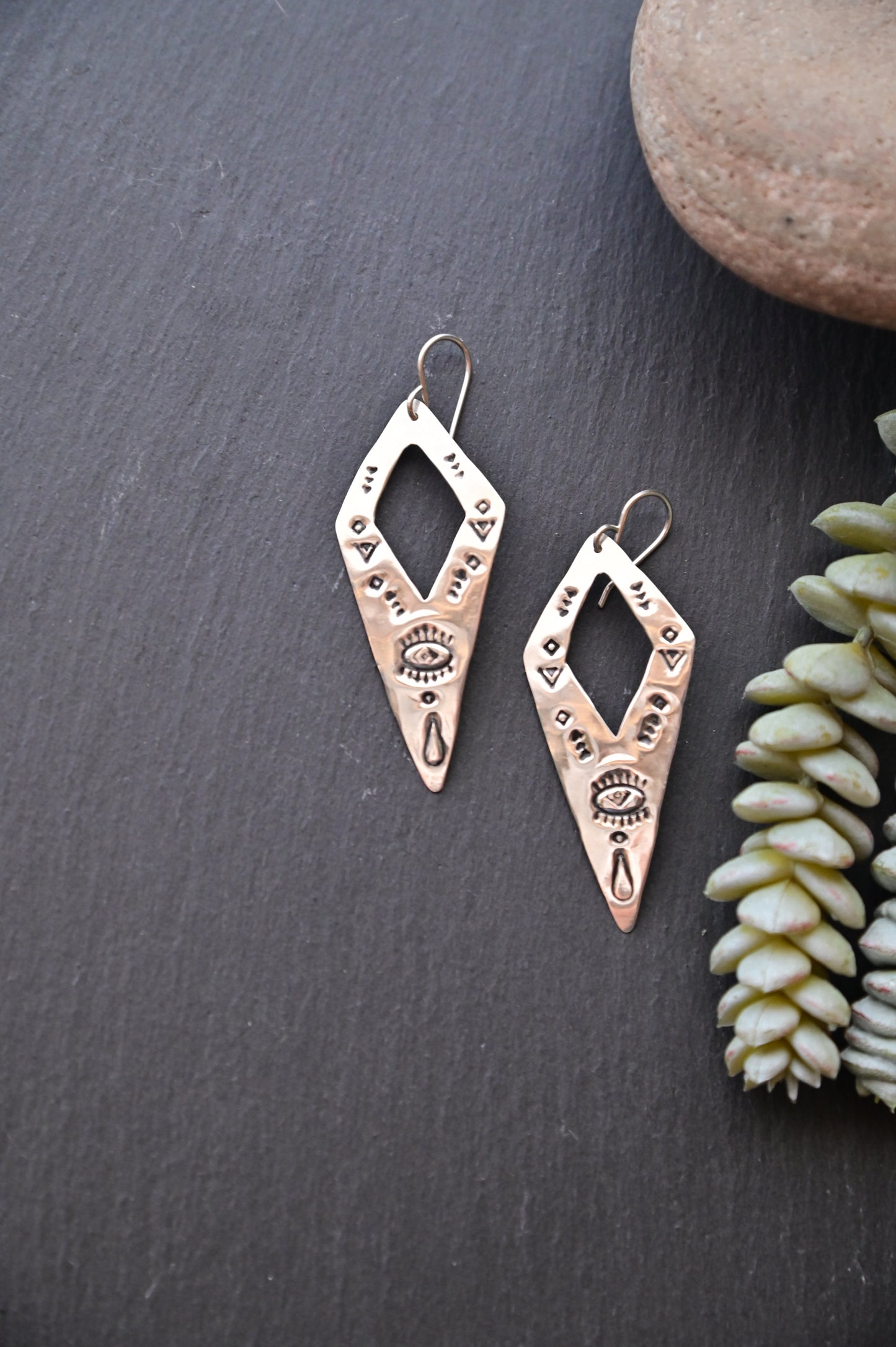 Silver Elements Stamped Earrings