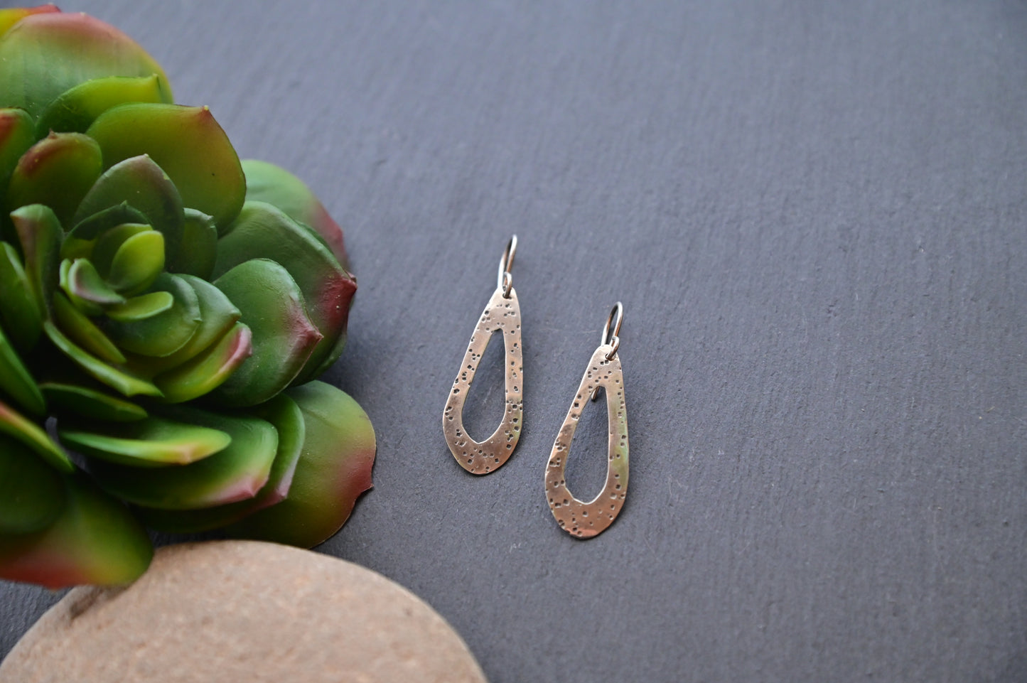 Small Teardrop Earrings in Silver or Gold