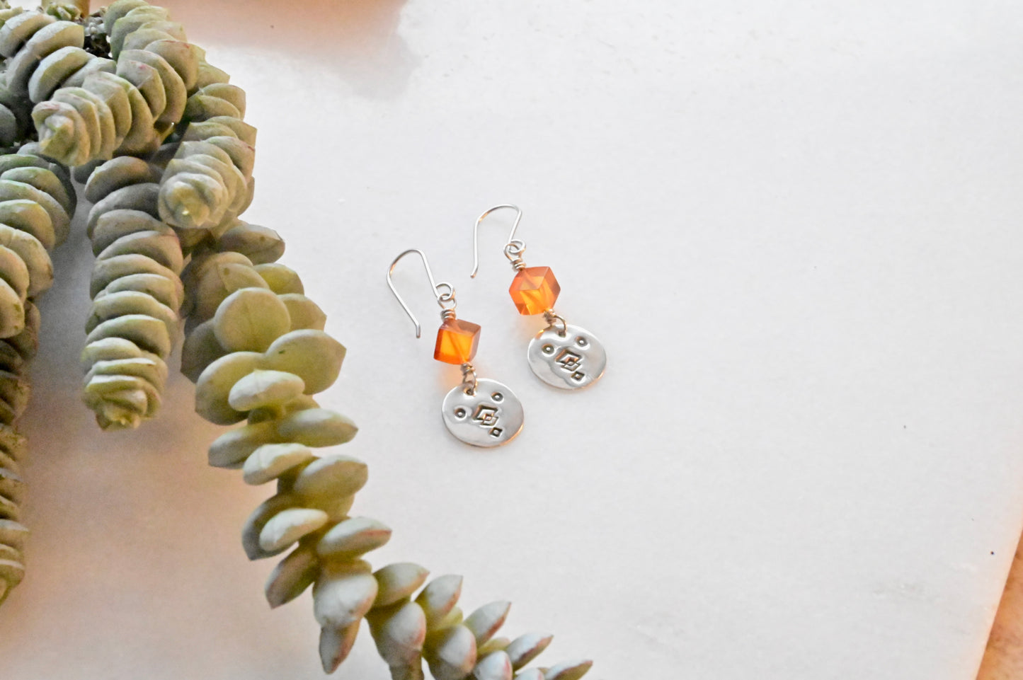 Silver Elements: Turquoise + Amber Necklace & Earrings