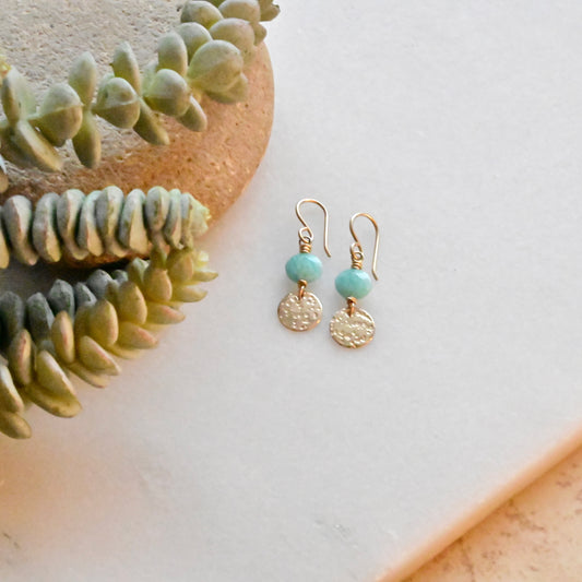 Gold Essentials: Amazonite Earrings
