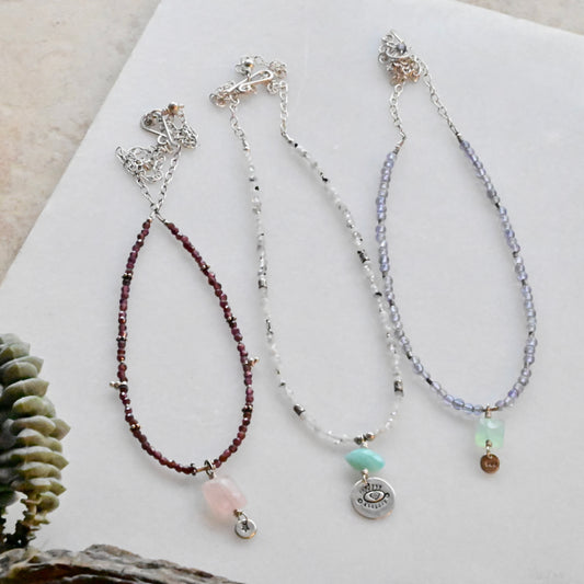 Silver Elements: Gemstone Necklaces