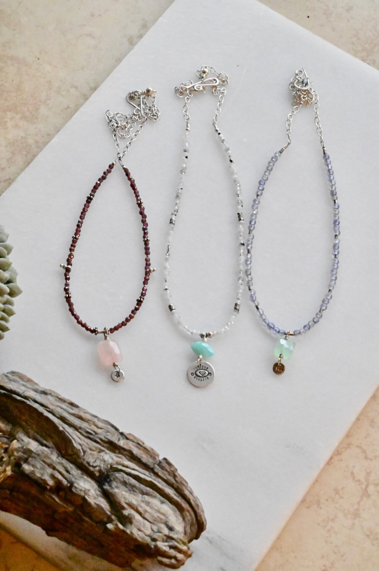 Silver Elements: Gemstone Necklaces