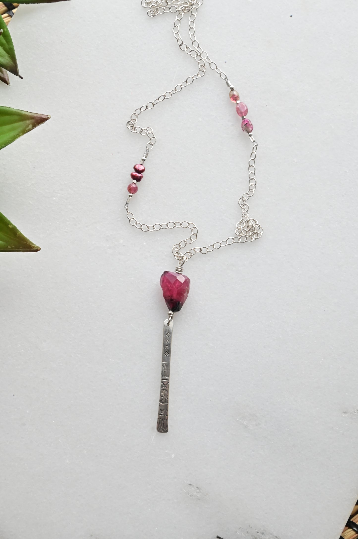 Sticks & Stones: Tourmaline + Silver Necklaces