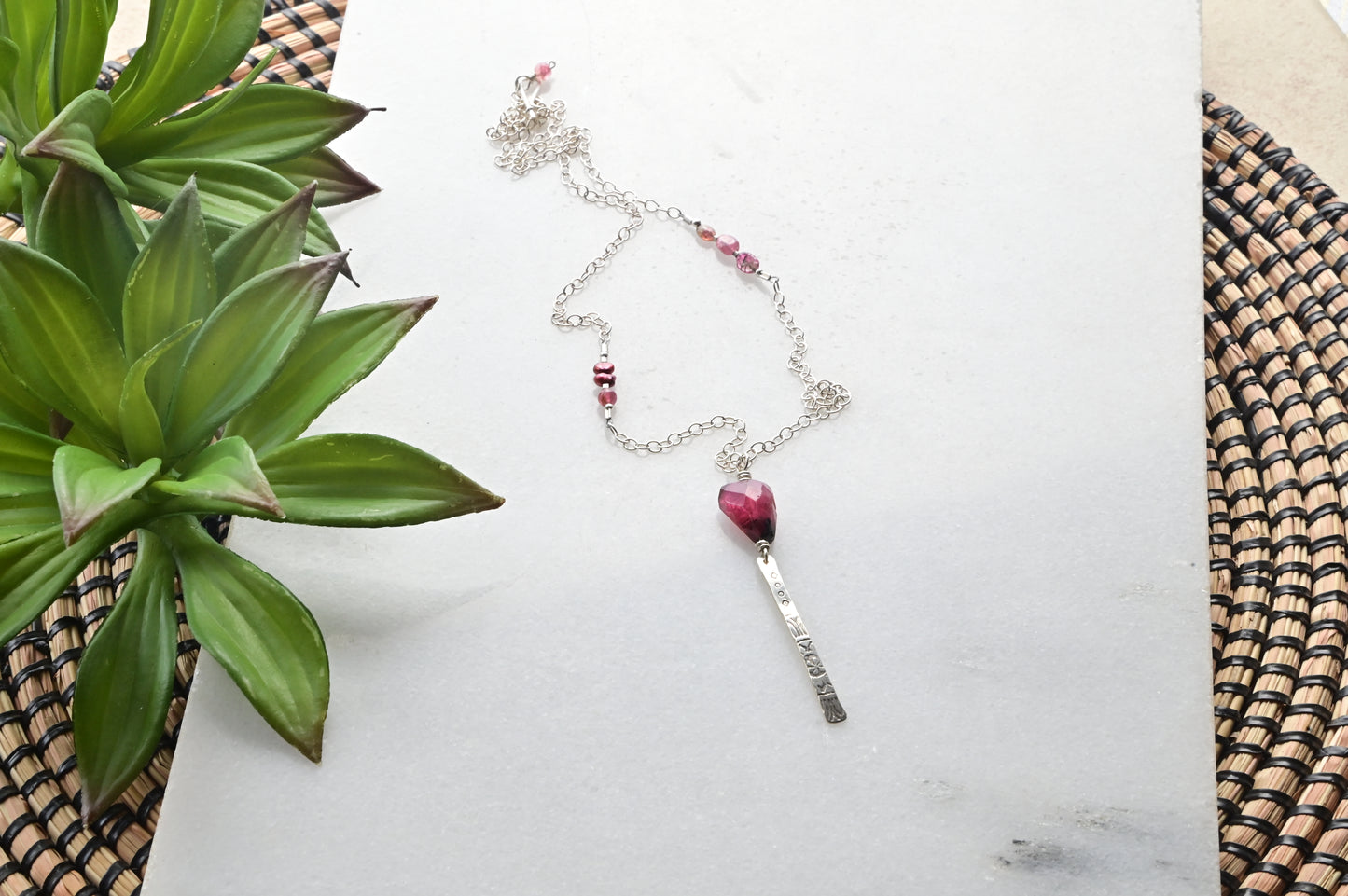 Sticks & Stones: Tourmaline + Silver Necklaces