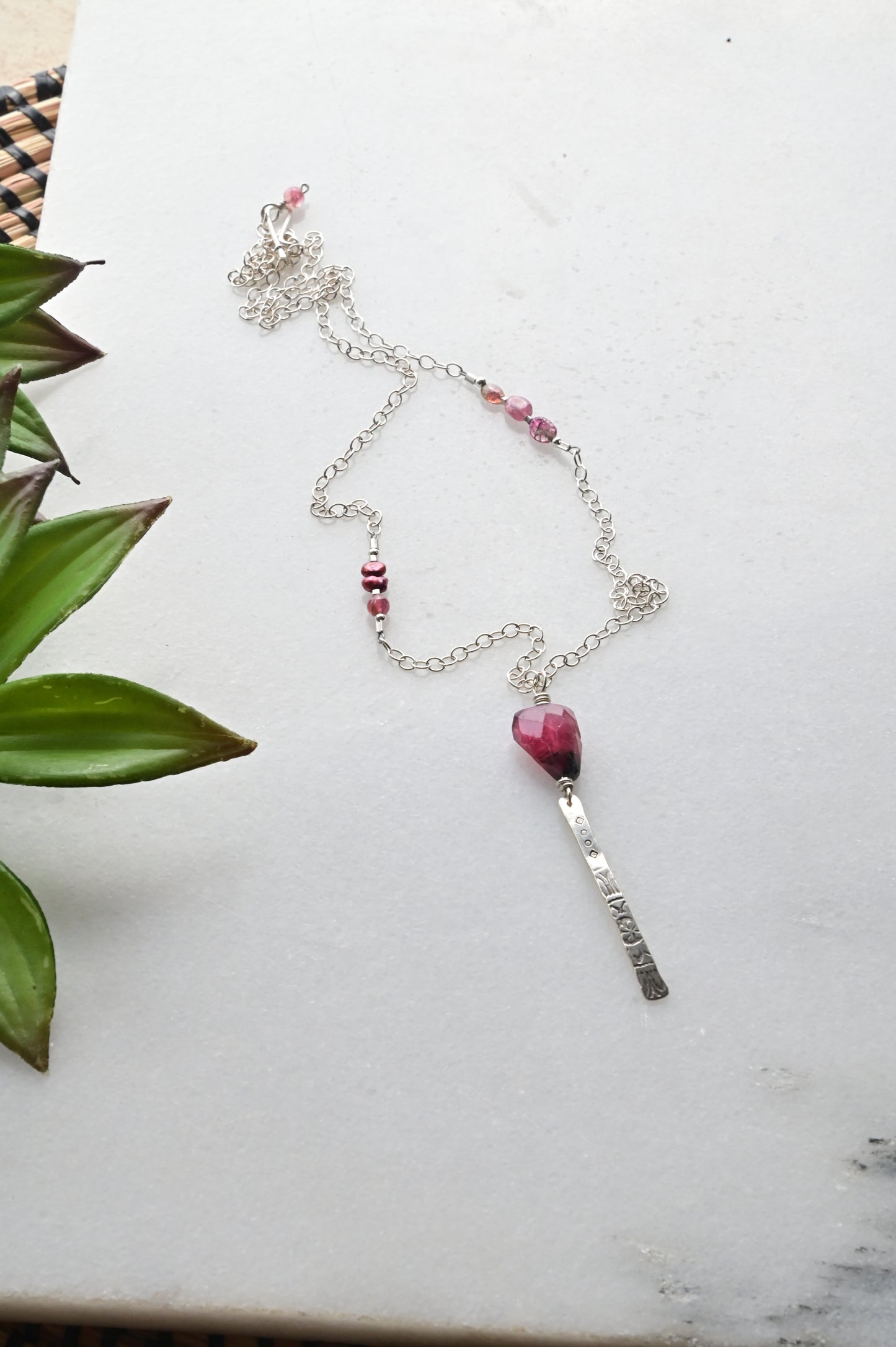 Sticks & Stones: Tourmaline + Silver Necklaces