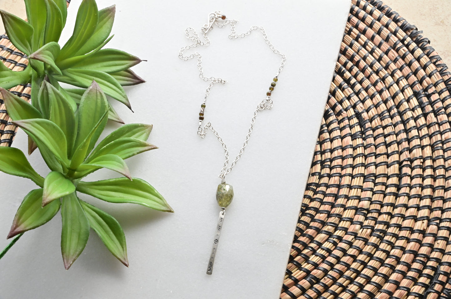 Sticks & Stones: Tourmaline + Silver Necklaces