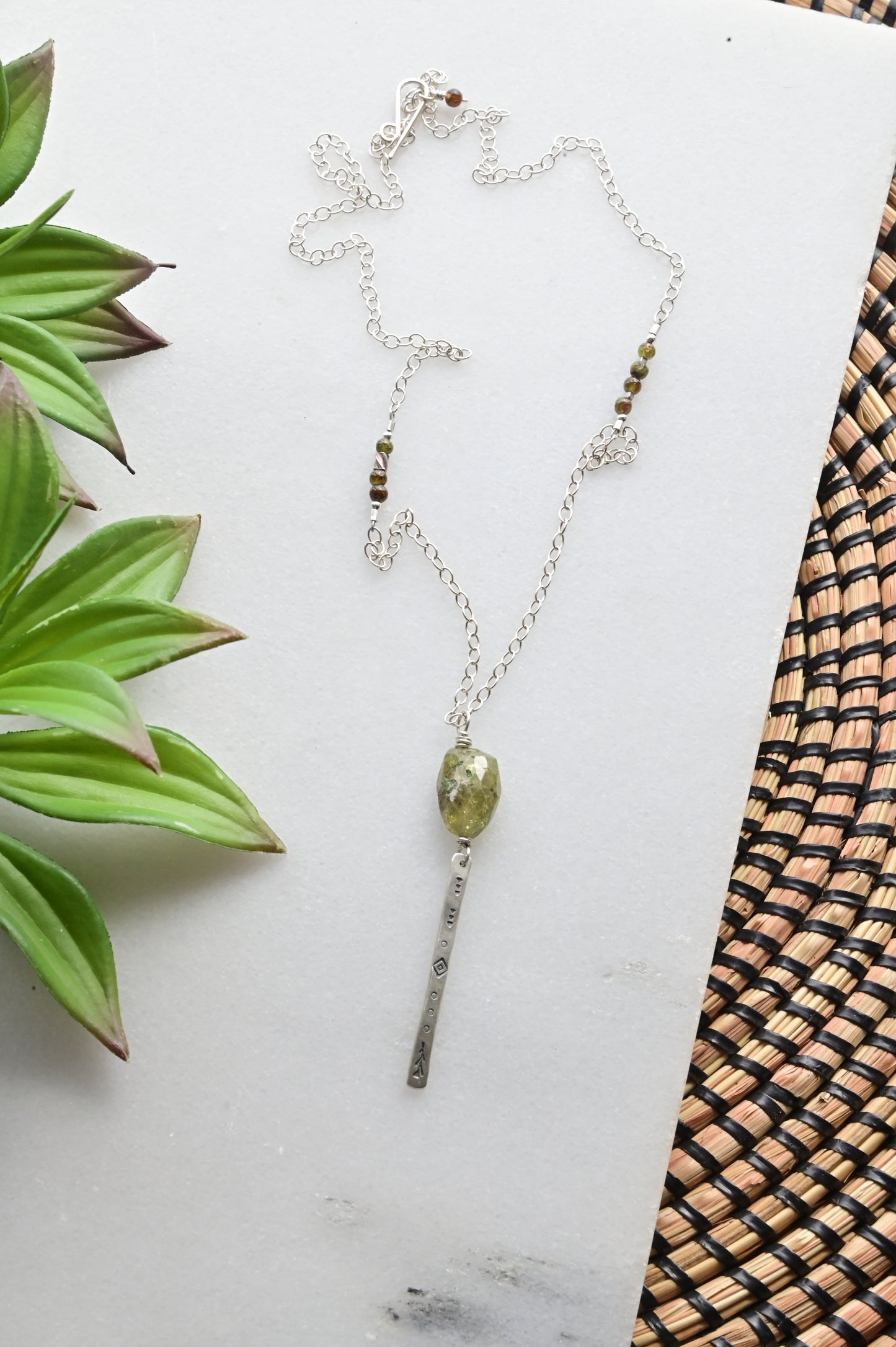 Sticks & Stones: Tourmaline + Silver Necklaces