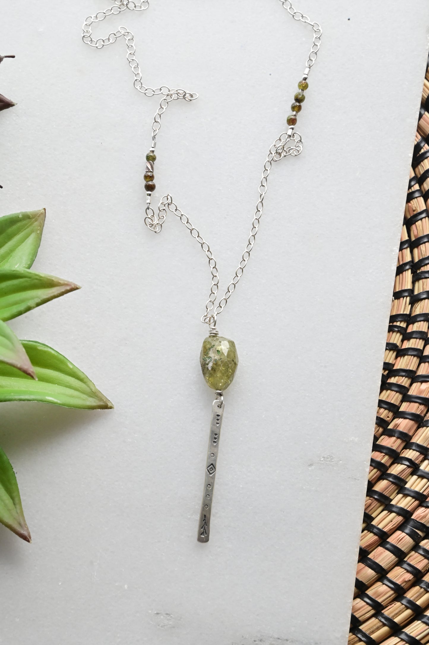 Sticks & Stones: Tourmaline + Silver Necklaces