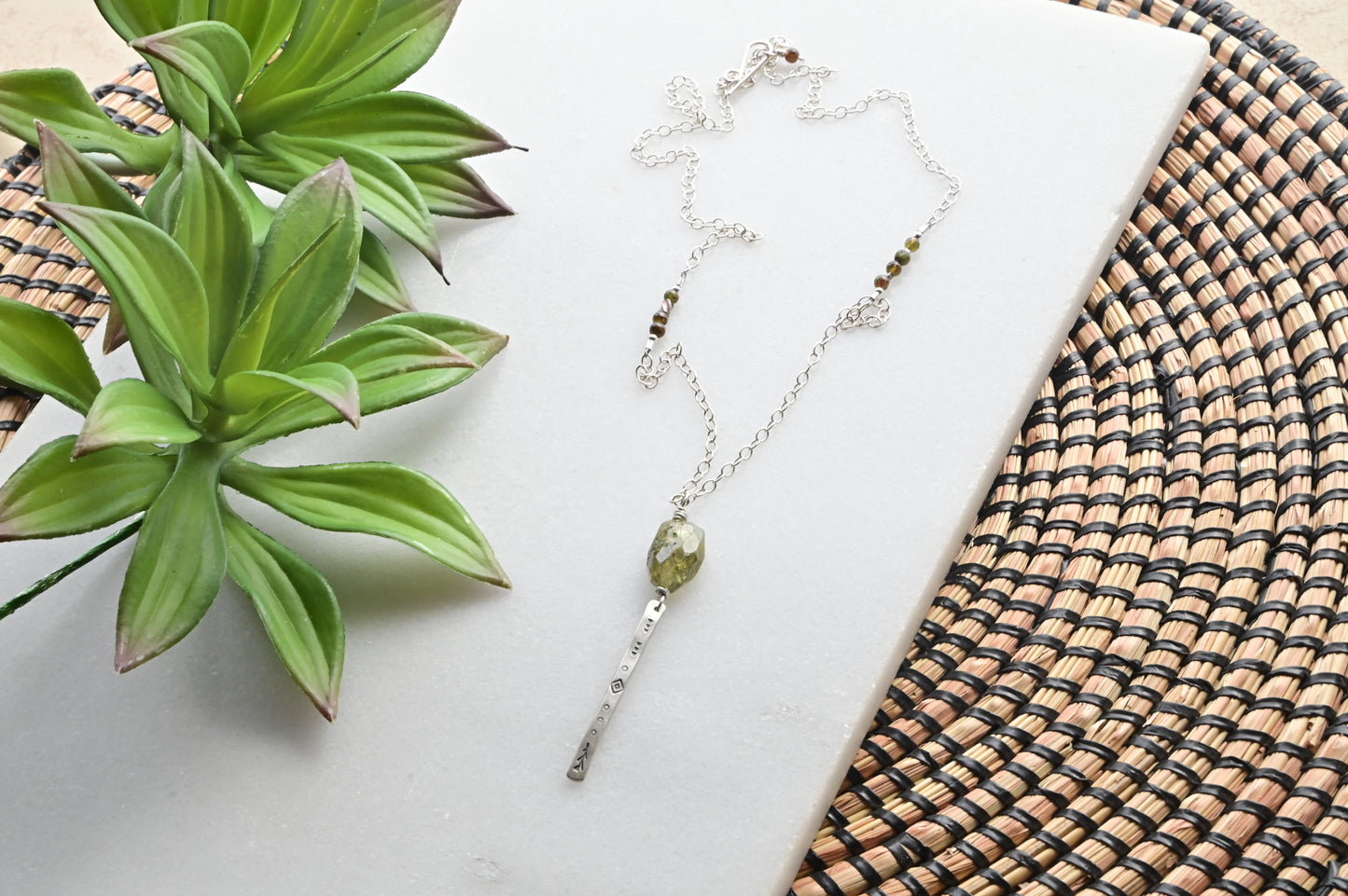 Sticks & Stones: Tourmaline + Silver Necklaces