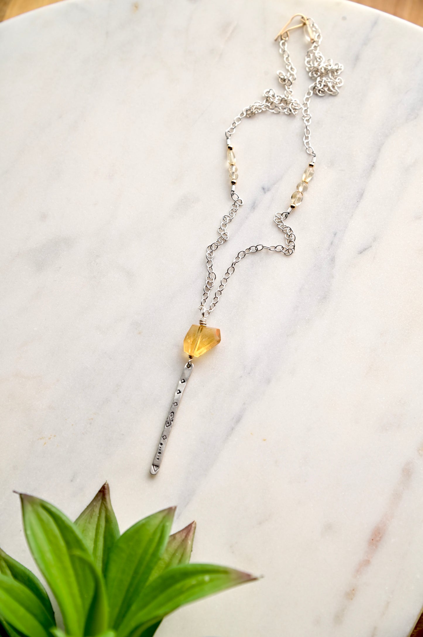 Sticks & Stones: Tourmaline or Citrine + Silver Necklaces